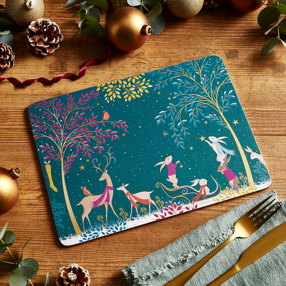 Sara Miller Woodland Tales Set of 4 Placemats image number null